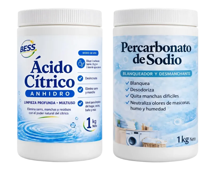 Pack Percarbonato De Sodio Y Ácido Cítrico Bess Clean
