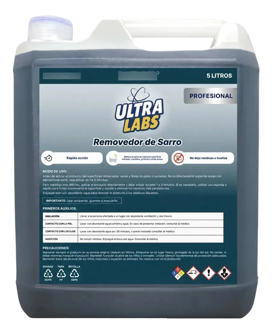 Removedor De Sarro Profesional Ultra Labs 5 Litros