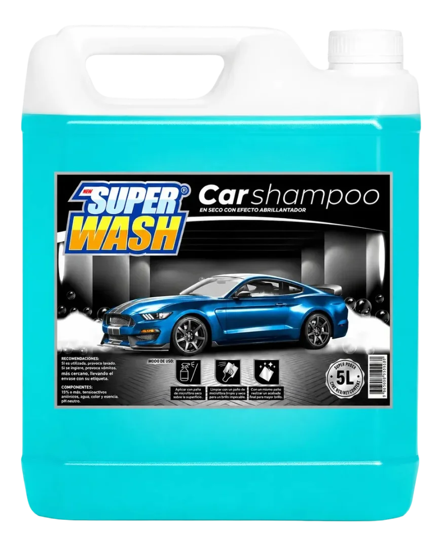 Shampoo En Seco Para Auto Abrillantador Súper Wash 5lt